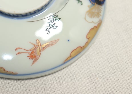 明治前期色絵高砂図通り物蒸茶碗