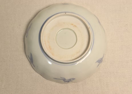 明治前期色絵鳳凰と花図なます皿
