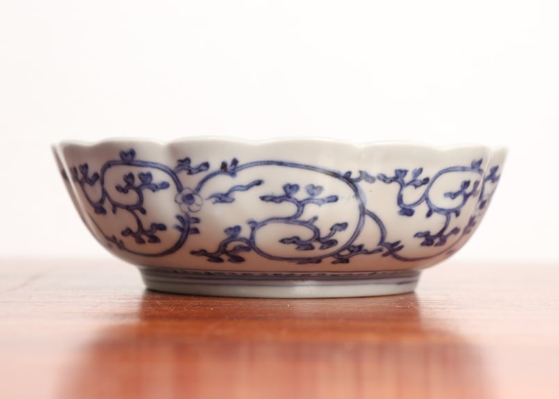 江戸中期染付萩唐草図なます皿② | 吉祥寺PukuPuku