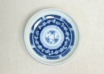 明治後期～大正染付松竹梅図縁丸小鉢