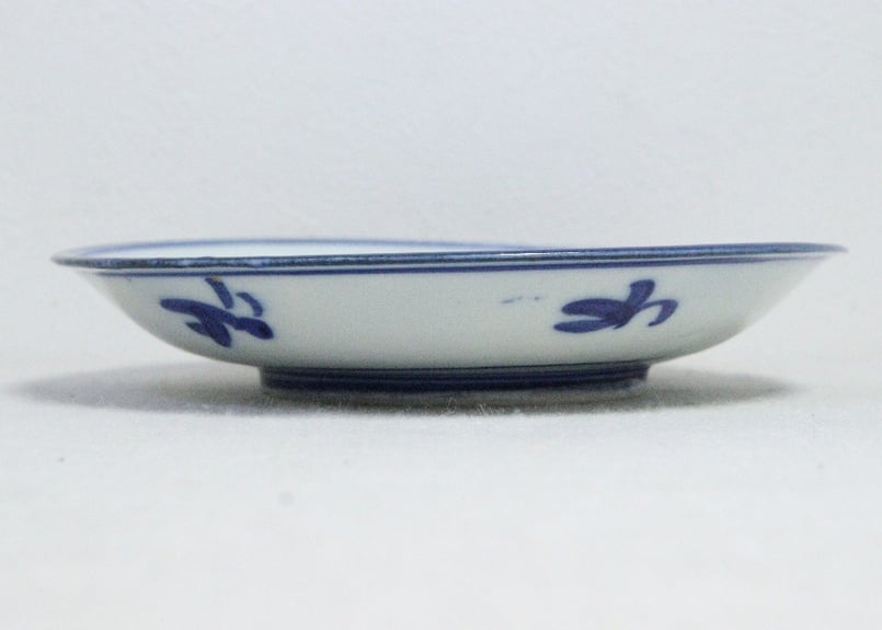 明治前期染付桔梗に菊とススキ図6寸皿 | 吉祥寺PukuPuku