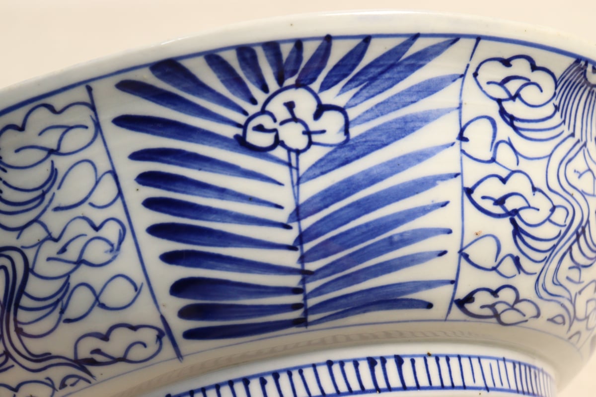 明治前期染付蝶図8寸鉢 | 吉祥寺PukuPuku