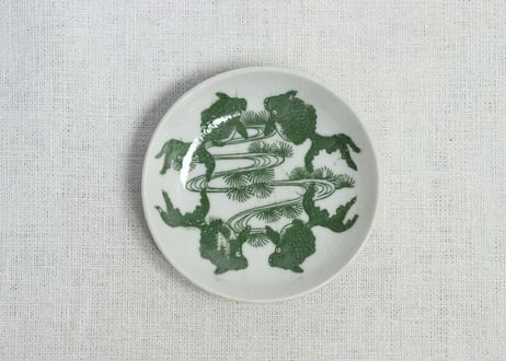明治後期～大正銅判金魚図小皿