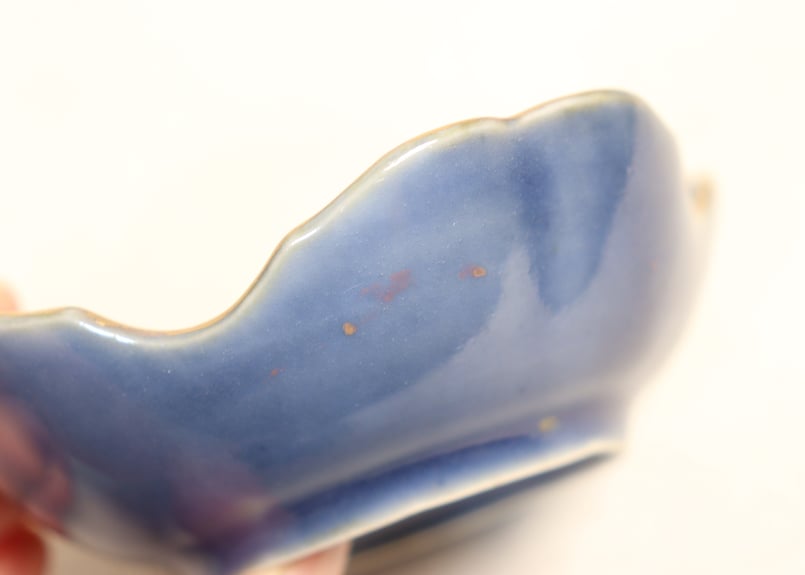 江戸中期瑠璃釉金彩薊図四弁小皿 | 吉祥寺PukuPuku