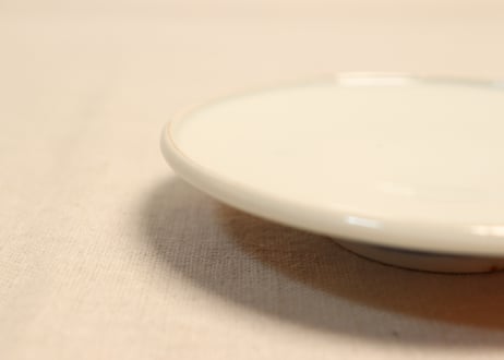 明治前期色絵梅と鶯に鳥籠図通り物蒸茶碗②　少甘手