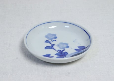 明治後期～大正染付草花図小皿