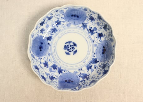 古伊万里　蛸唐草　富貴長春　大膾皿　江戸　6客　李朝・大聖寺・輪島塗・九谷焼好き 古伊万里蛸唐草富貴長春大膾皿江戸6客李朝・大聖寺・輪島塗・九谷焼好き