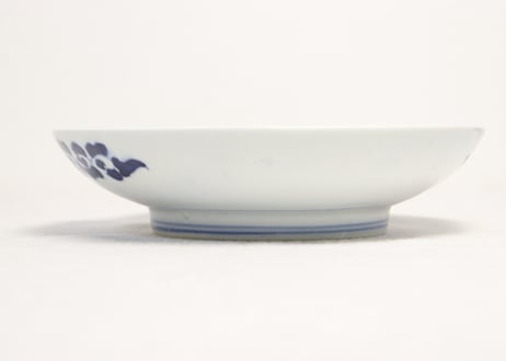 明治前期染付菊図7寸皿