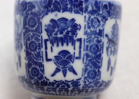 明治前期紙刷爵図筒向付
