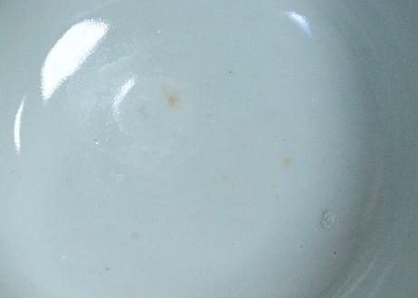 江戸後期染付柘榴と菊図蒸茶碗　フリモノ