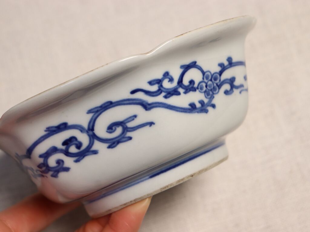 幕末明治期　古伊万里焼　平皿　　　　　　　　　竹に雀紋色絵皿　7寸皿 幕末明治期 古伊万里焼 平皿 竹に雀紋色絵皿 7寸皿