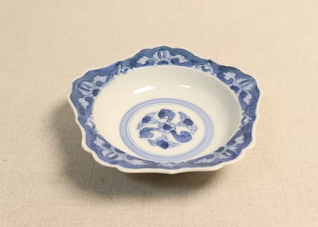 小皿 5枚 角皿 醤油皿 人物 染付 cathay-plus_1-1196