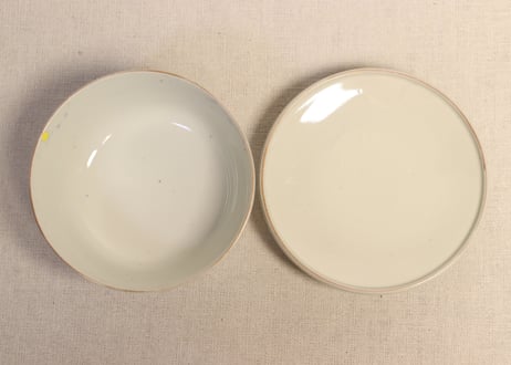 明治前期色絵山水図通り物蒸茶碗② ノミホツ