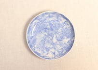 明治後期～大正銅判花図窓絵散らし小皿