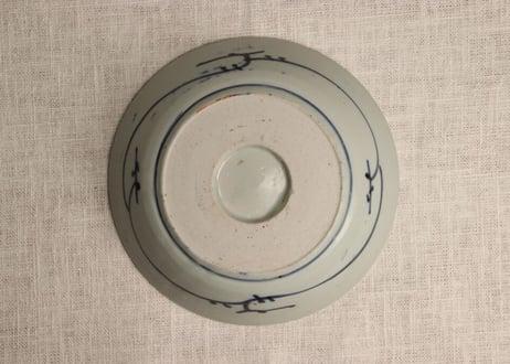 江戸後期染付蛸唐草文なます皿