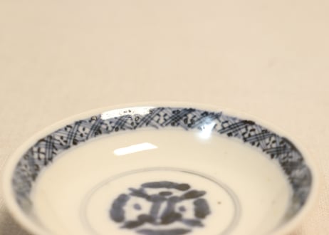 明治前期色絵山水図飯茶碗