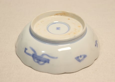 明治前期色絵紫陽花図なます皿