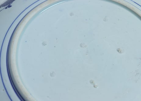 明治前期紙刷四方に菊と牡丹図②薄め