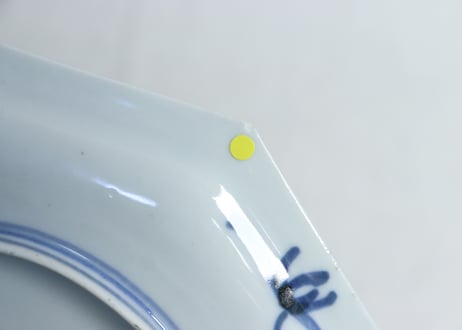 明治前期紙刷四方に菊と牡丹図②薄め