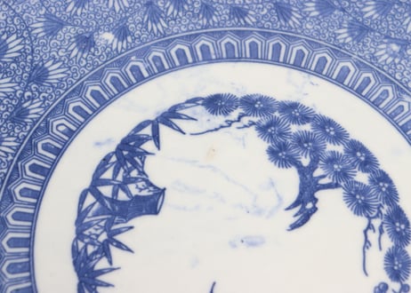 明治後期～大正銅判唐草図９寸皿
