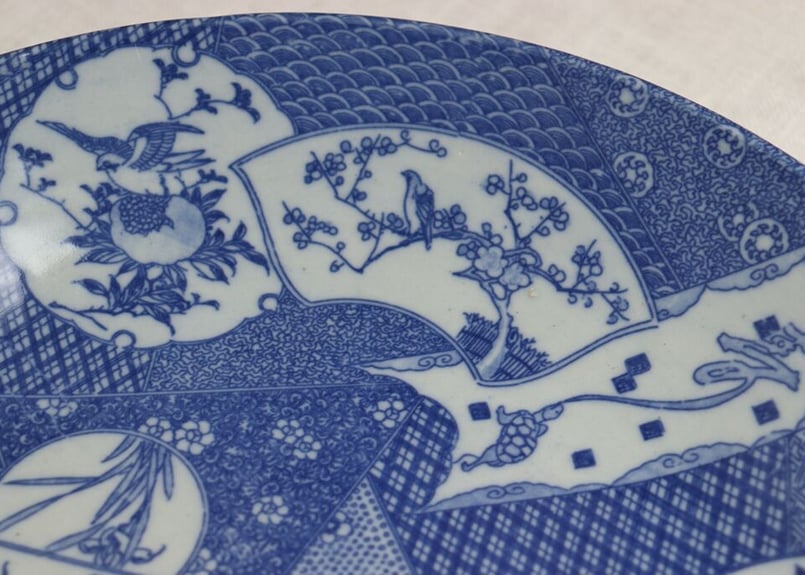 明治後期~大正銅判窓絵散らし図尺皿 | 吉祥寺PukuPuku