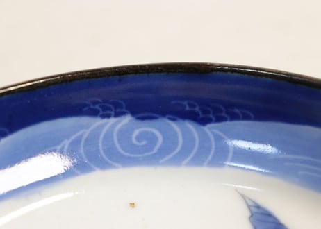 明治前期染付芥子図なます皿