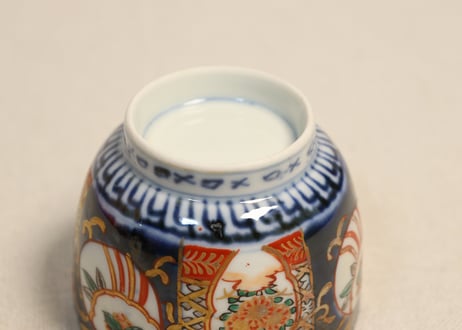 明治前期色絵三方に菊図向付