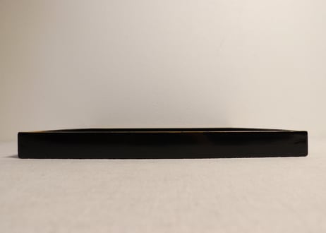 金縁総黒影蒔絵桐と唐草図会席膳 五客組 共箱付