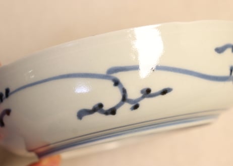 江戸中期染付菊図なます皿
