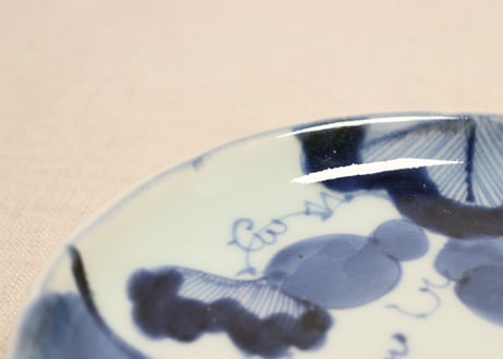 江戸後期染付瓢箪図6寸皿①
