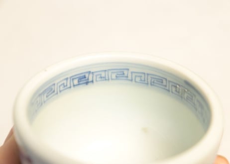 江戸幕末染付桜図向付 五客組