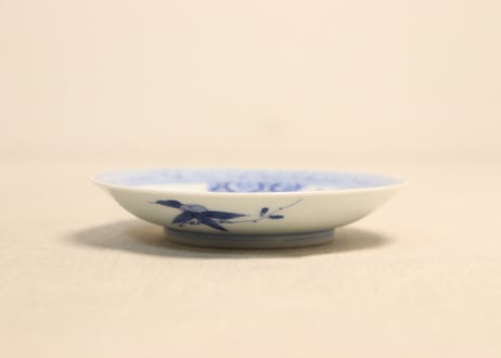明治後期～大正平戸嘉祥色絵三果文小皿