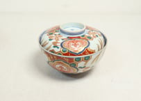 明治前期色絵柳に鮎図蓋茶碗②フリモノ,ひっつき