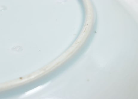 江戸幕末染付山水図9寸皿