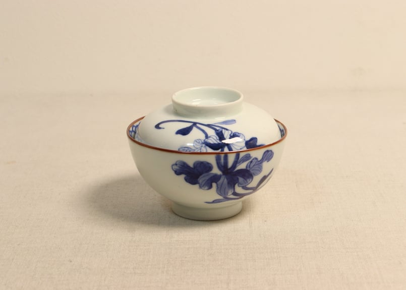 明治前期染付菊花図蓋茶碗 | 吉祥寺PukuPuku