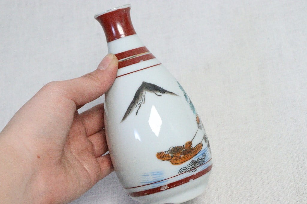 大正～昭和戦前九谷焼色絵プリント山水図徳利 | 吉祥寺PukuPuku