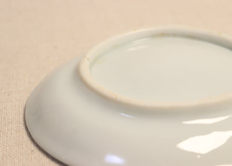明治後期～大正染付鮎図貝型皿