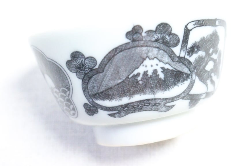 明治後期～大正銅判富士と松竹梅図湯呑 | 吉祥寺PukuPuku