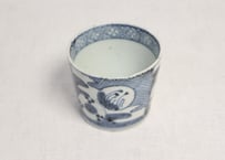 江戸後期染付鼓図大猪口 ノミホツ