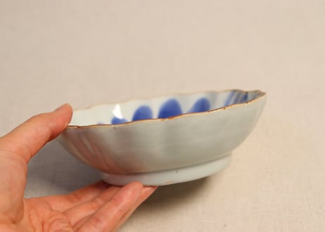 江戸幕末染付龍図なます皿①