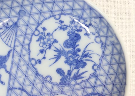 明治後期～大正銅判馬に瓢箪と草花図小皿①