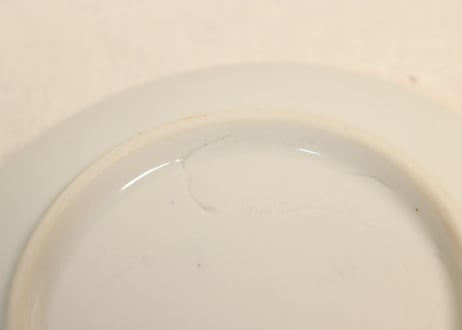 明治後期～大正銅判桃図5寸皿