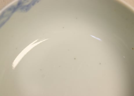 明治後期~大正染付鳳凰図蒸茶碗