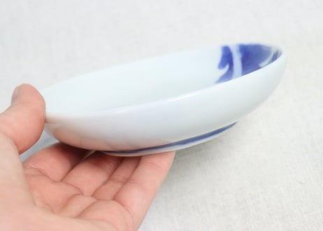 明治後期～大正染付芭蕉図小皿