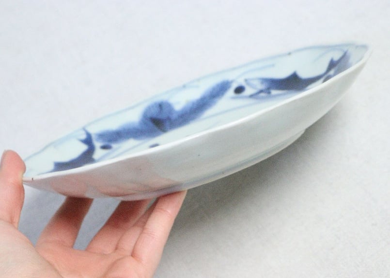 「鮎？が涼しげに！(豆皿を愉しむ⑰)」瀬戸焼き皿(直径7.5cm) 5客セット hana-plateM.image600_29efe319-