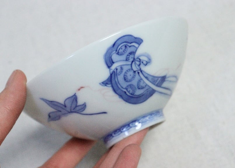 大正～昭和戦前染付紅葉図蓋茶碗 | 吉祥寺PukuPuku