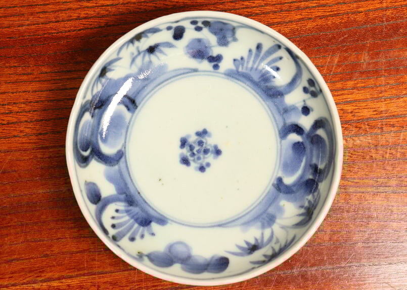 江戸中期筒江窯染付梅と竹図小皿 5客組 | 吉祥寺PukuPuku