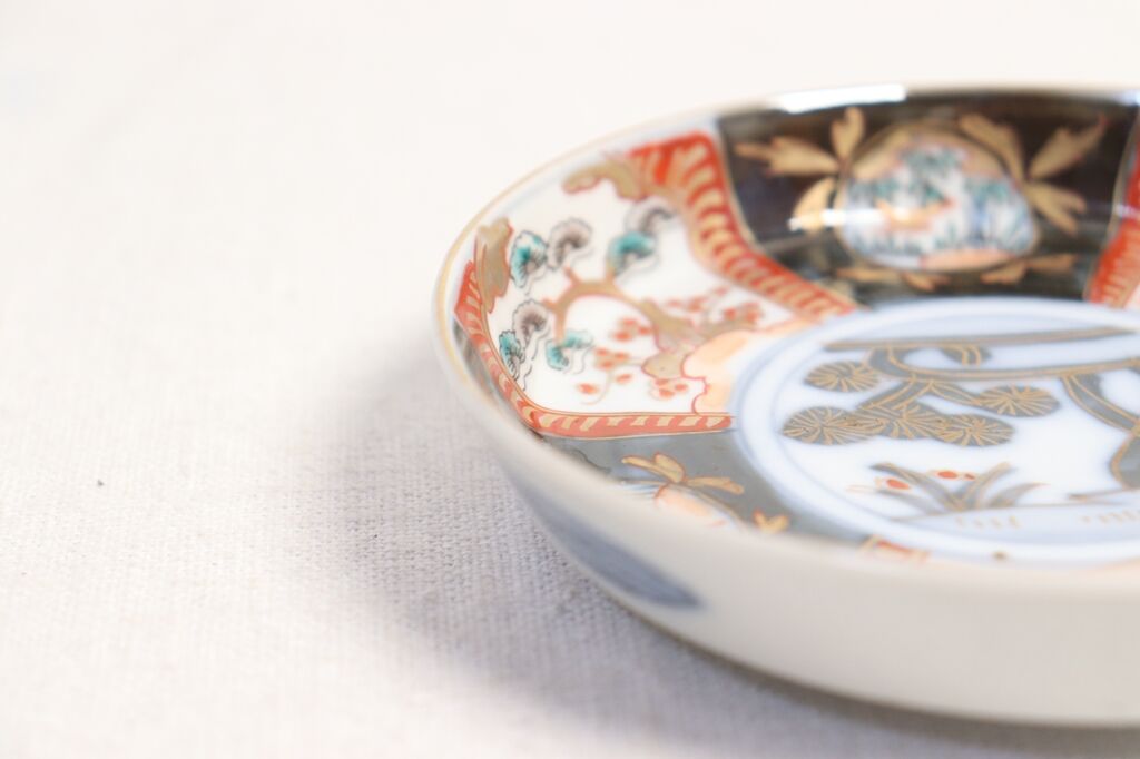 明治前期色絵松竹梅図縁立ち小皿 | 吉祥寺PukuPuku