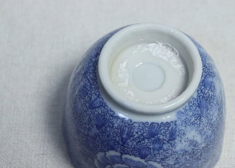 明治後期～大正銅判牡丹唐草図向付