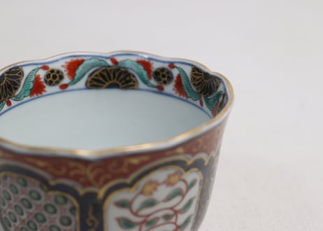 江戸後期色絵幾何学文と花図向付①